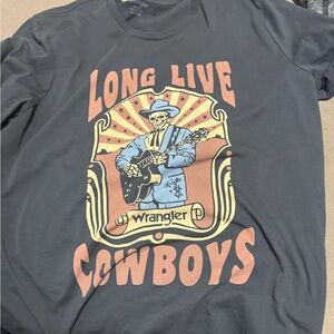 Wrangler Men's Dark Gray Cowboy Graphic Tee